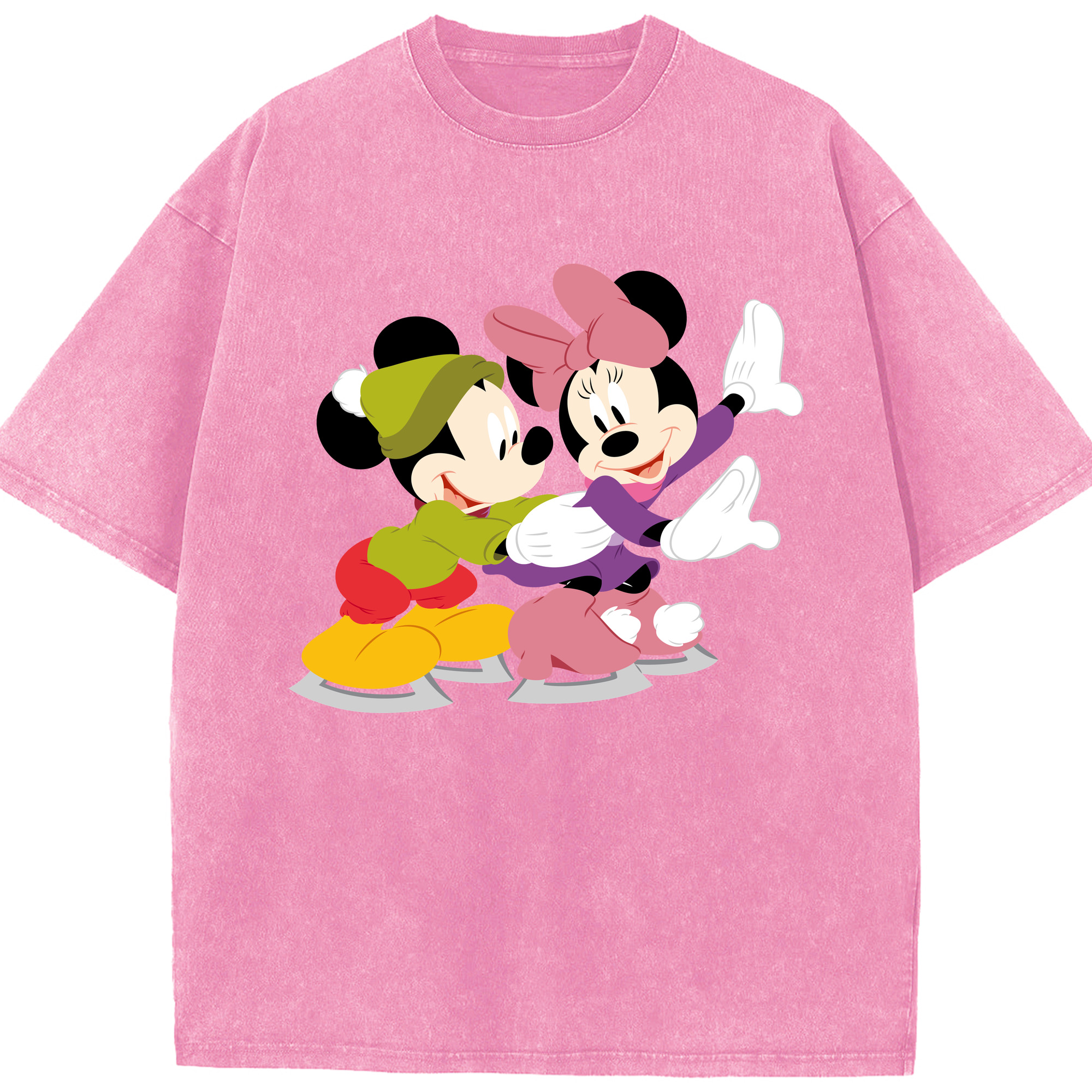 （画像用） ミッキーマウス Mickey Mouse 綿100% ヴィンテージ風 半袖Tシャツ（フロントプリント）